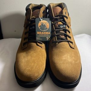NEW Brahma Men's Alpha Waterproof 6" Steel Toe Work Boots Size 10